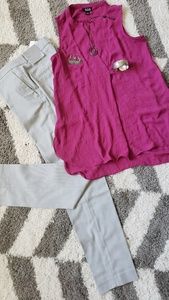 XS Sleeveless Magenta blouse (Bundle 2 for $15)